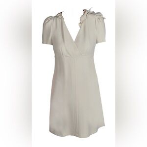 Vintage Prada Milano sheath dress in nude/beige. Size 40 IT.